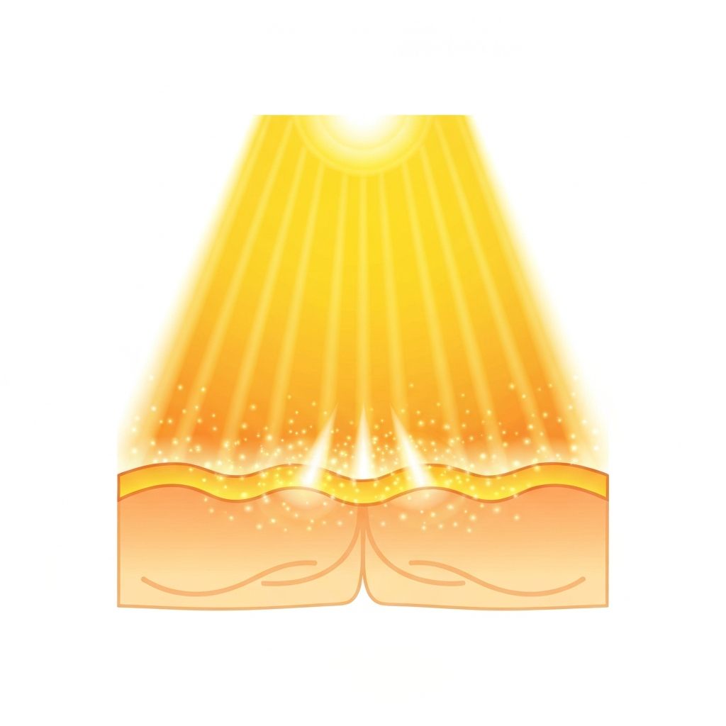 UV-Strahlung und Hautschutz Konzept